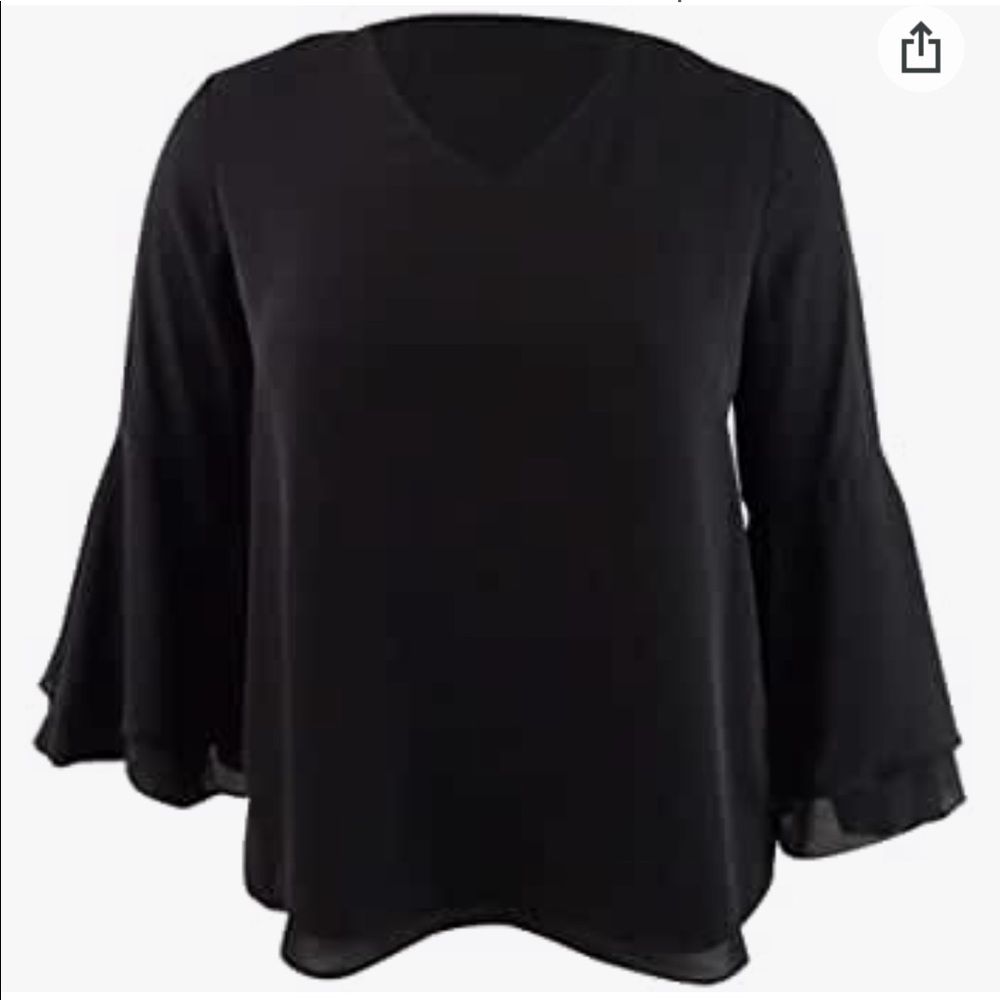 Alfani Womens Plus V-Neck Hi Low Casual Top